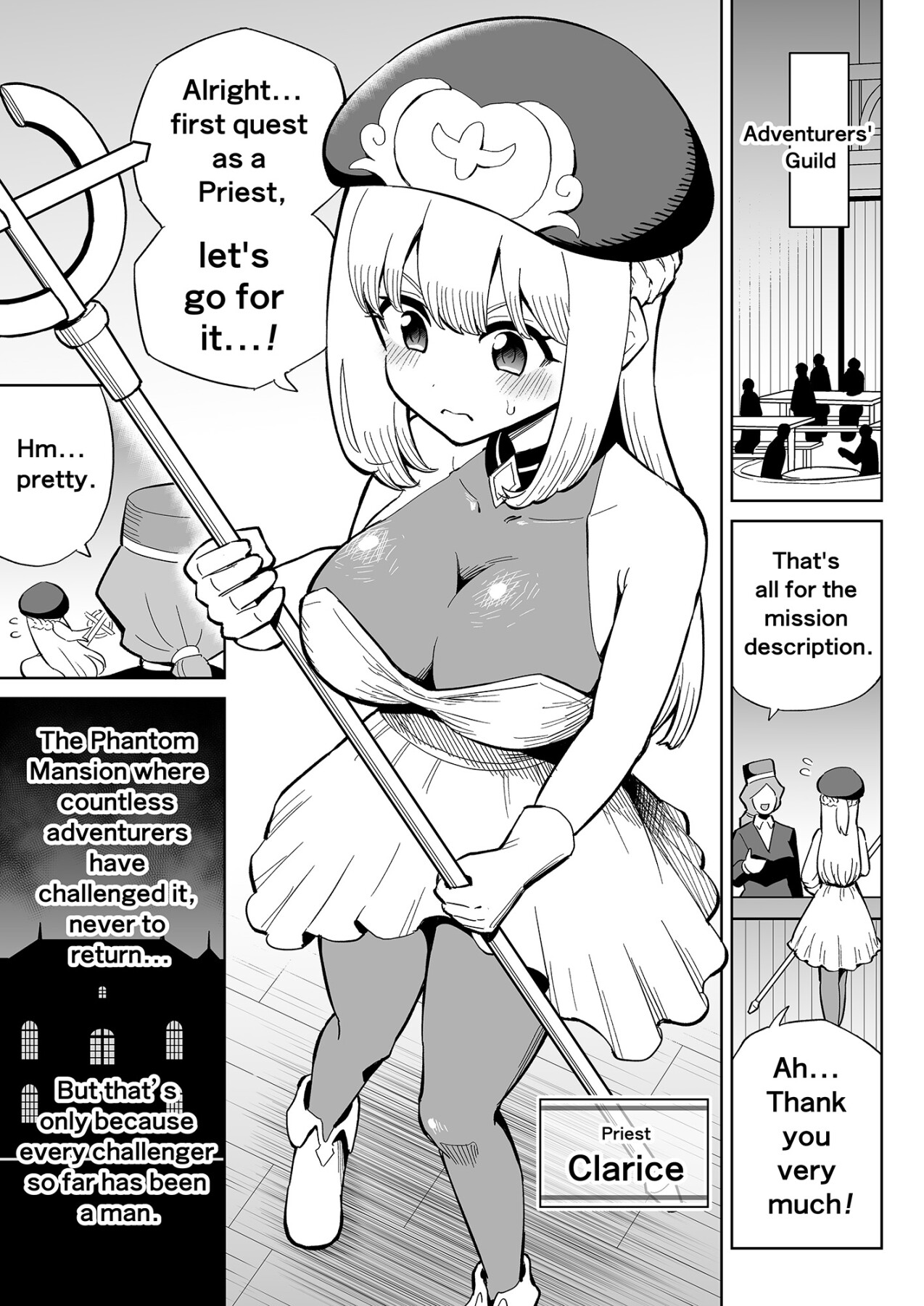 Hentai Manga Comic-Futanari Priest Clarice and Phantom Masion-Read-2